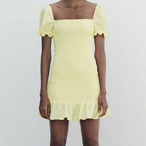 NWT ZARA Textured Smock Dress